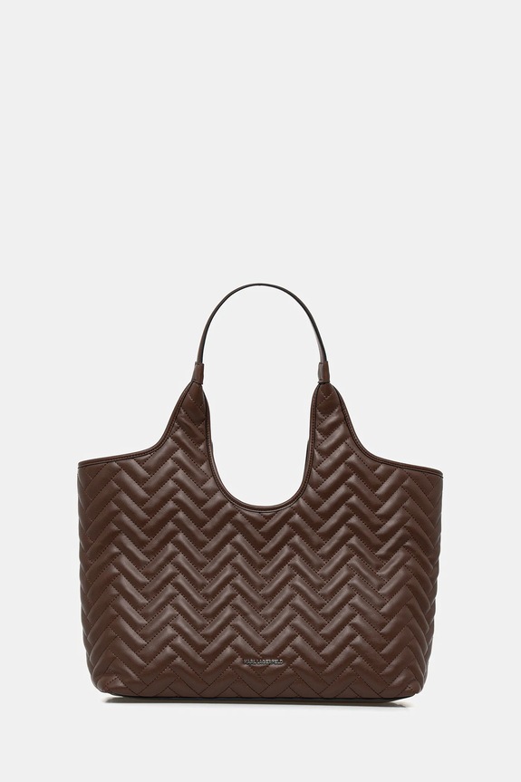 Torba Karl Lagerfeld K/BRICK bez uzorka smeđa B1W30038