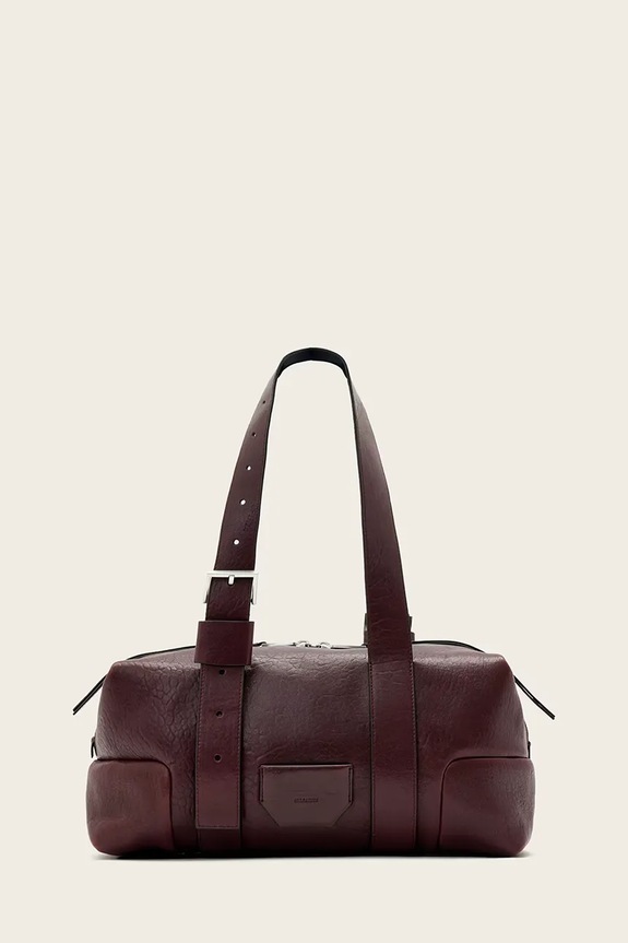 AllSaints borsa a mano in pelle pelle fiore granata W493XD