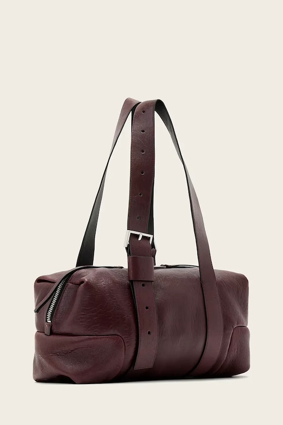 Accessori AllSaints borsa a mano in pelle W493XD granata