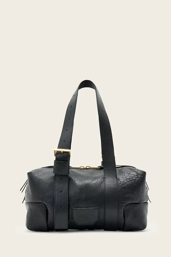 AllSaints borsa a mano in pelle pelle fiore nero W493XD