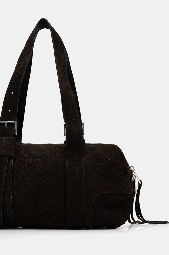 Akcesoria AllSaints torebka zamszowa W617XD brązowy