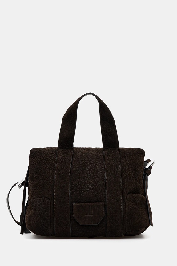 AllSaints torebka skórzana skóra licowa brązowy W615XD