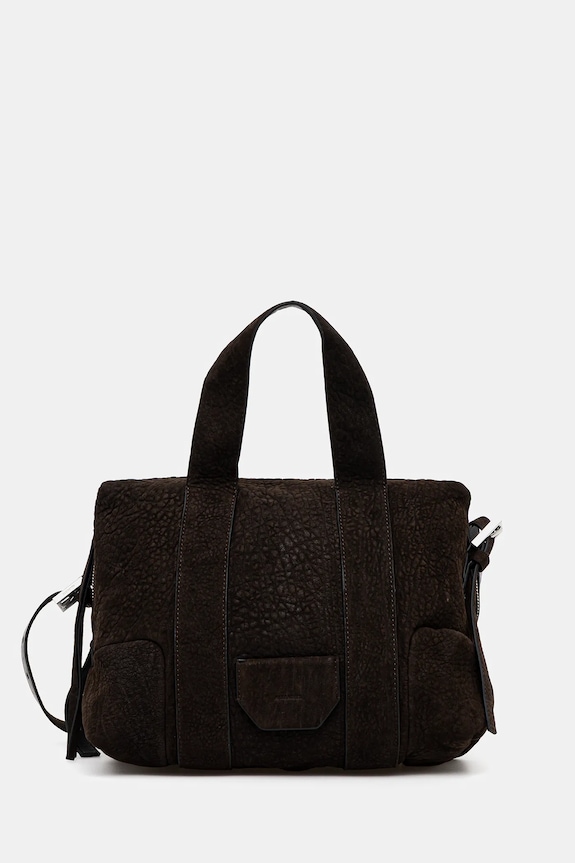 AllSaints torebka skórzana skóra licowa brązowy W615XD