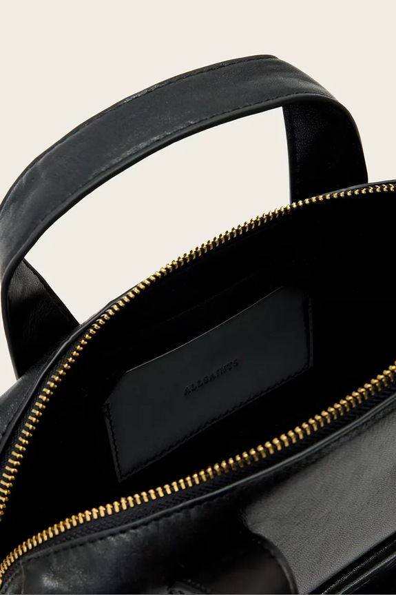 Usnjena torbica AllSaints W510XD črna