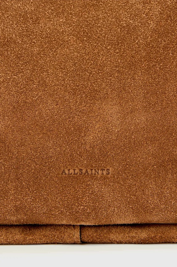 AllSaints geantă de mână din piele întoarsă W566XD maro