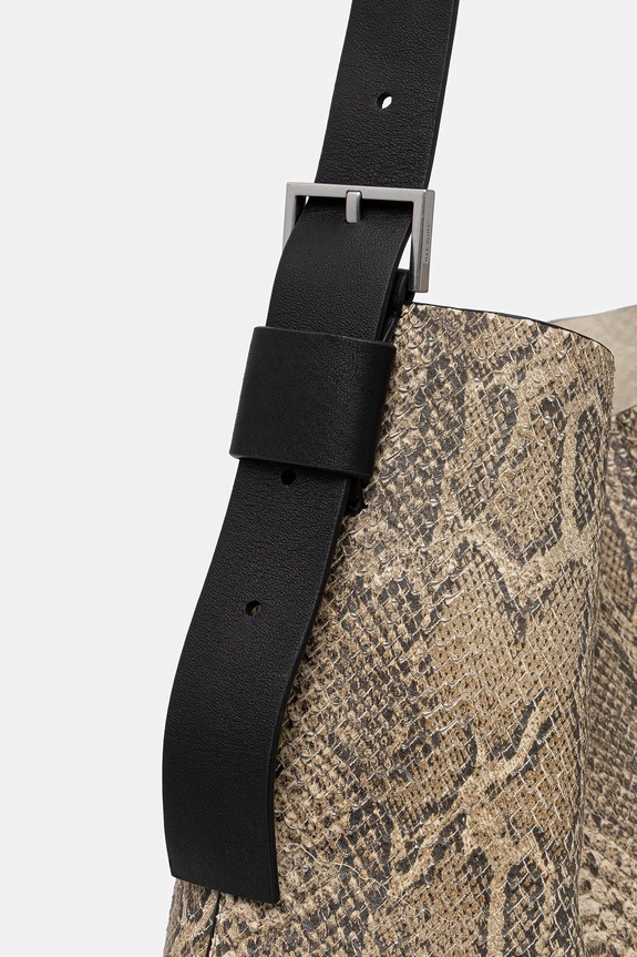 Kožená kabelka AllSaints žltá W560XD