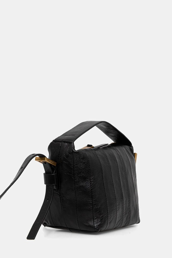 Kožená kabelka AllSaints W549XD čierna SS26
