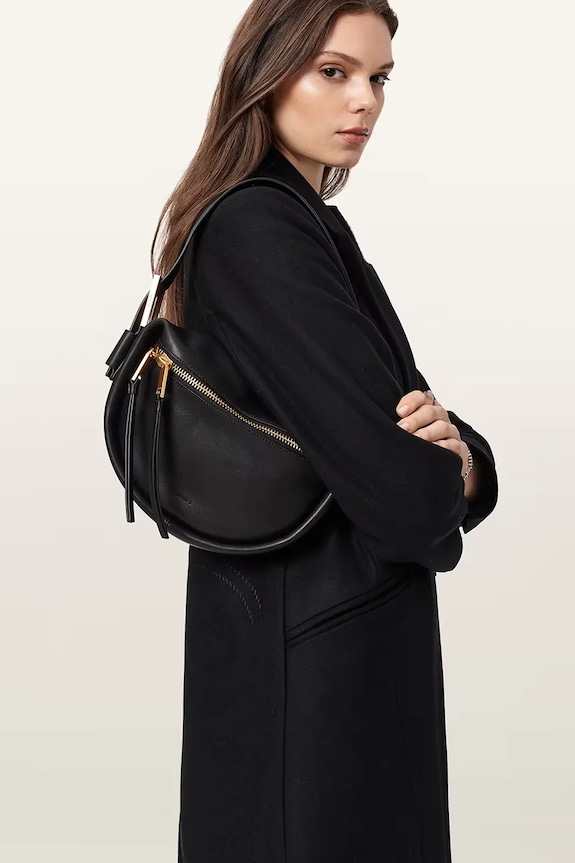 Kožená kabelka AllSaints W562XD