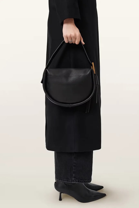 Kožená kabelka AllSaints W562XD