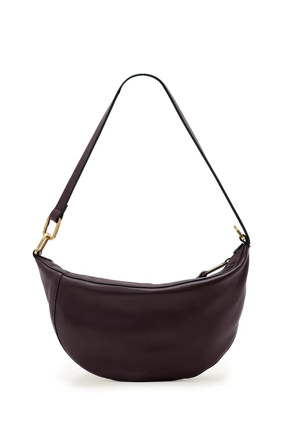 AllSaints torebka crossbody damska skórzana skóra licowa brązowy W546XD