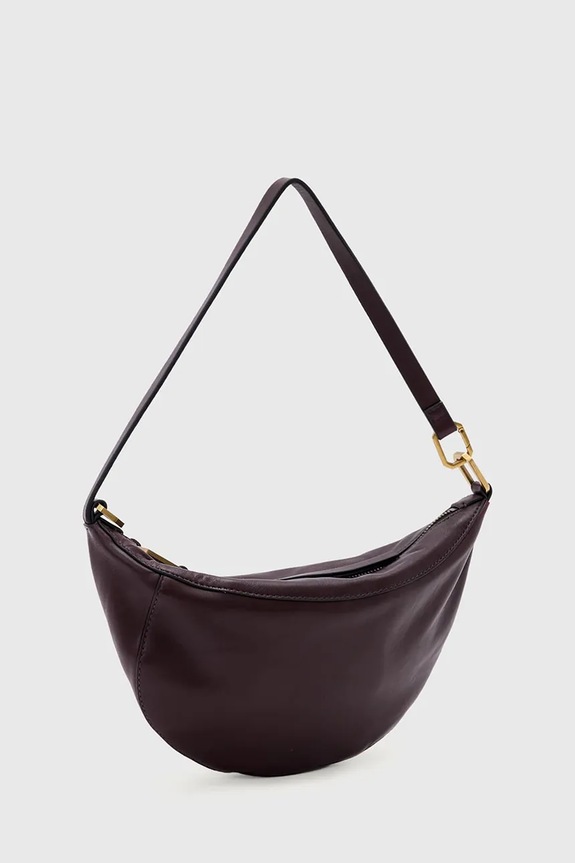 Akcesoria AllSaints torebka crossbody damska skórzana W546XD brązowy