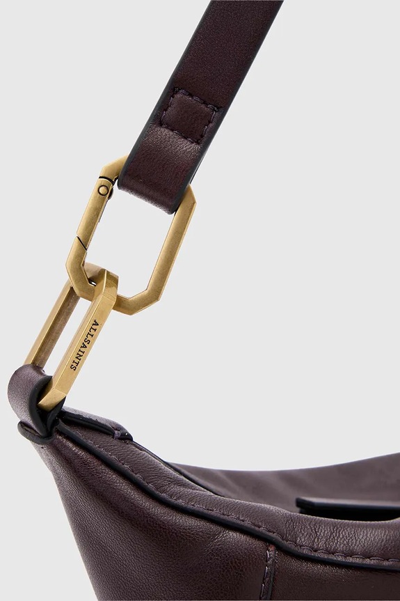 AllSaints torebka crossbody damska skórzana brązowy W546XD