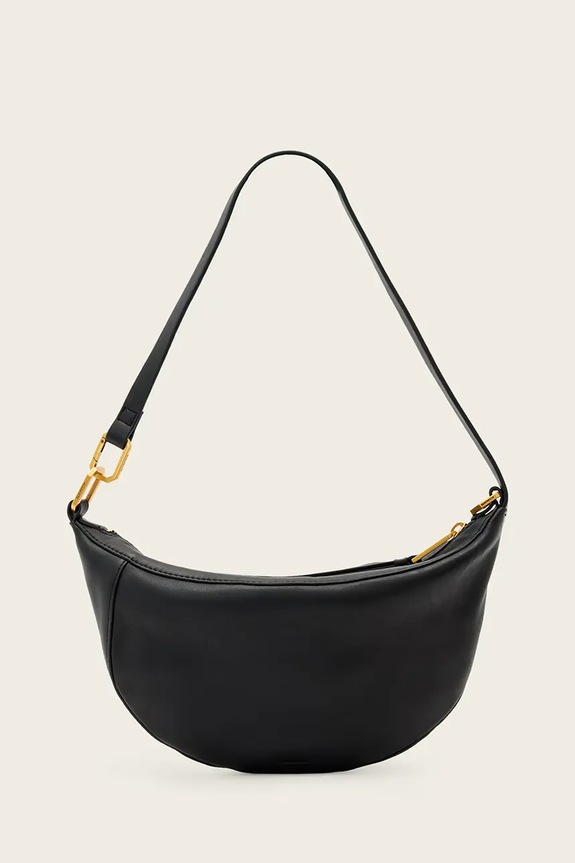 AllSaints torebka crossbody damska skórzana skóra licowa czarny W546XD