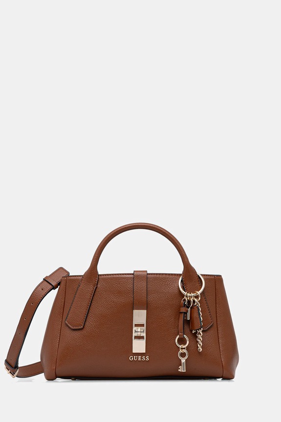 Guess torebka BROOKE nie mieści A4 brązowy HWBG98.97060