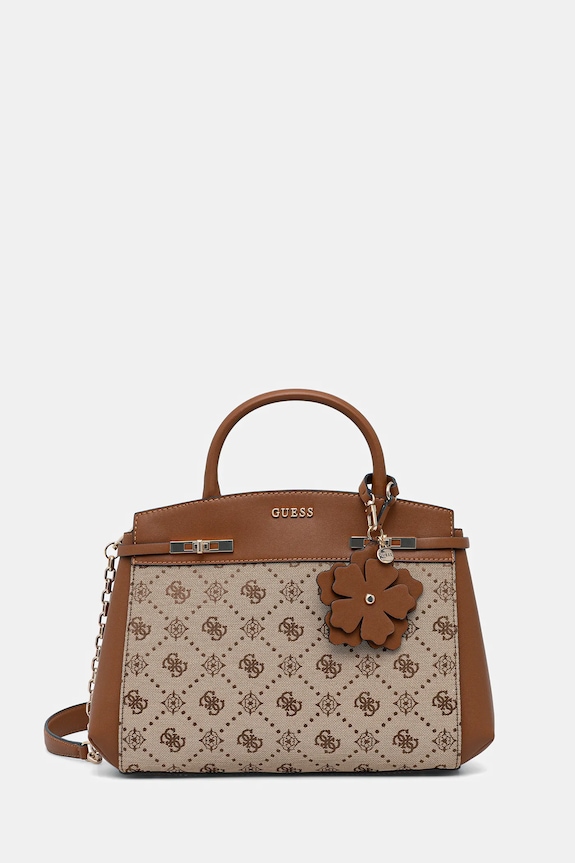 Guess torebka MELINDA nie mieści A4 brązowy HWJP99.02060