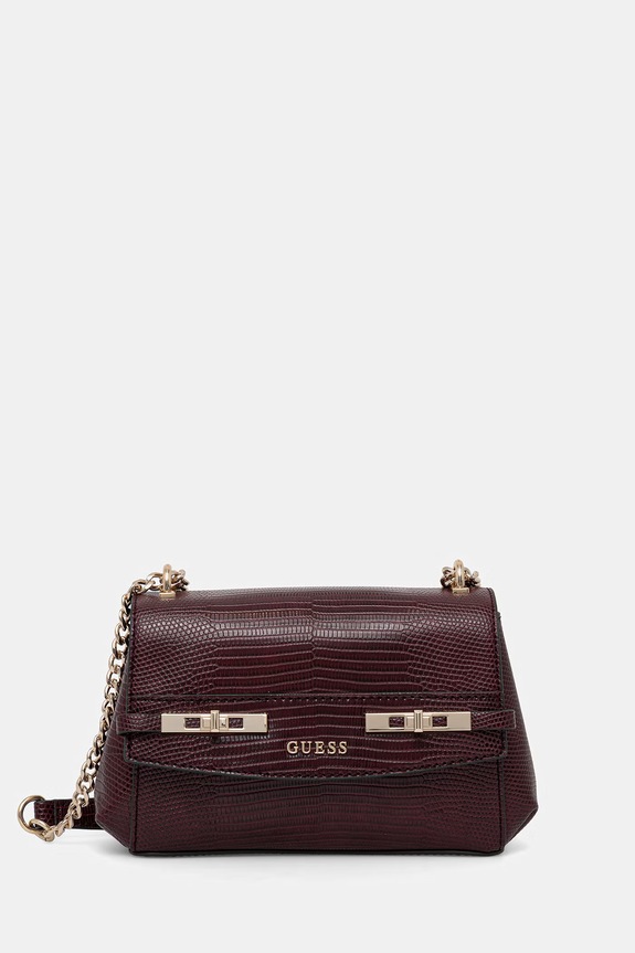 Guess torebka MELINDA nie mieści A4 bordowy HWKL99.33780