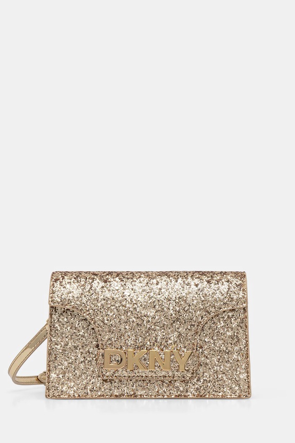 Dkny torebka aplikacja złoty R545DG58
