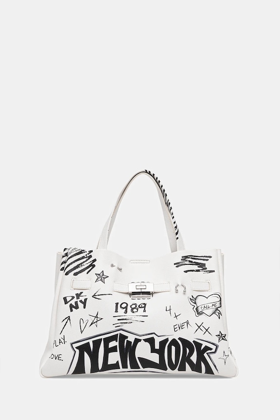 Kabelka Dkny imitácia kože biela R54DDK43