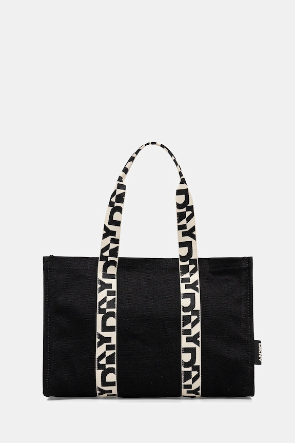 Bavlnená taška Dkny potlač čierna R54AGO39