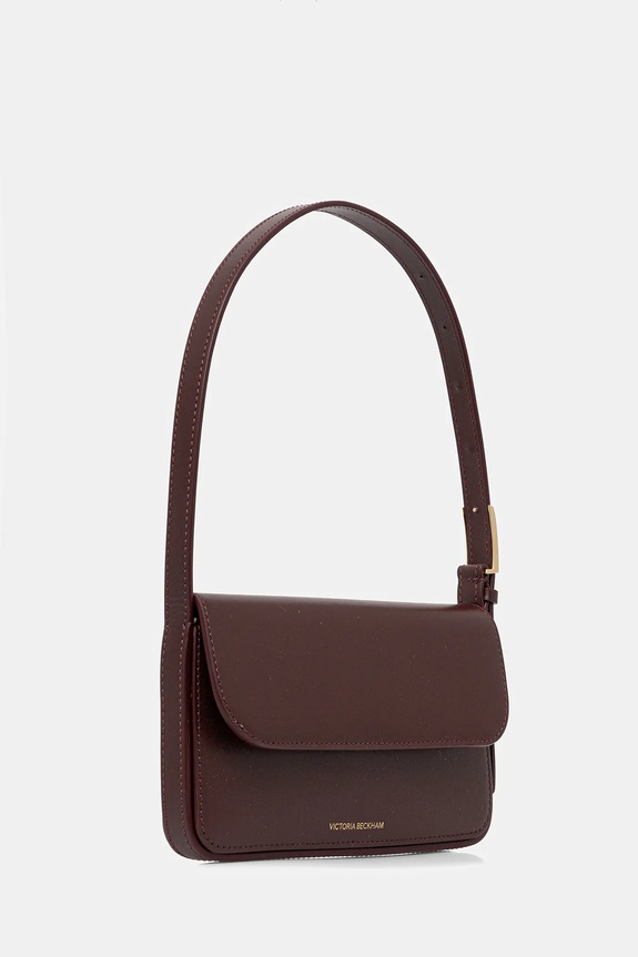 Victoria Beckham torebka skórzana B126AAC007145A bordowy SS26