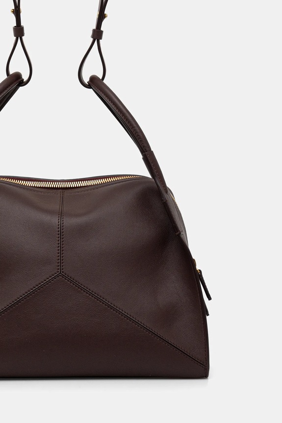 Accesorii Victoria Beckham geantă pentru femei din piele Plie B126AAC007198A burgundia
