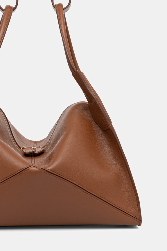 Doplňky Victoria Beckham taška dámská kožená Plie B126AAC007198A hnědá