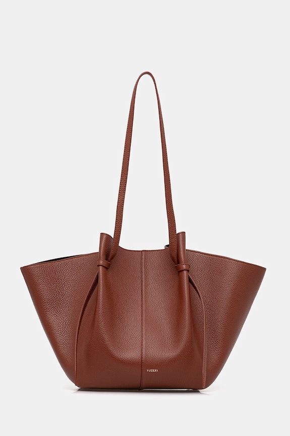 Usnjena torbica Yuzefi LARGE MOCHI Ne ustreza A4 oranžna YUZPF25.HB.LM.L058