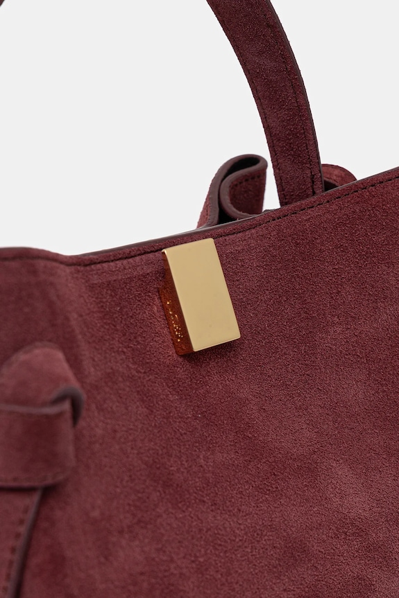 Torba od brušene kože Yuzefi GYOZA MINI bordo UZCO.HB.MGZ.S024