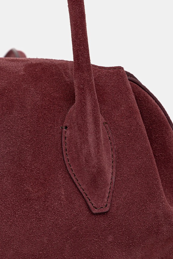 Dodatki Torbica iz semiša Yuzefi OYSTER YUZCO.HB.OYSB.S024 bordo