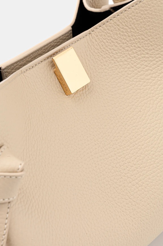 Yuzefi borsa a mano in pelle GYOZA beige YUZRS26.HB.GZ.L066