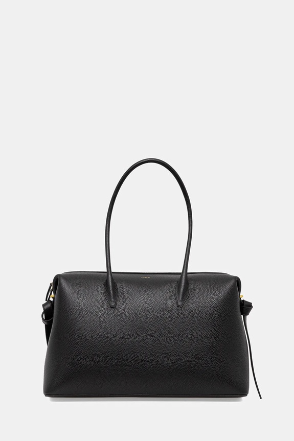 Δερμάτινη τσάντα Yuzefi LARGE BRIOCHE λείο δέρμα μαύρο YUZRS26.HB.LBD.L034
