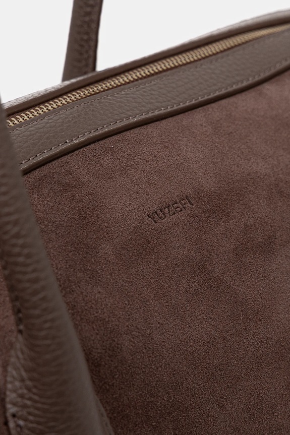 Usnjena torbica Yuzefi LARGE BRIOCHE rjava YUZRS26.HB.LBD.S026