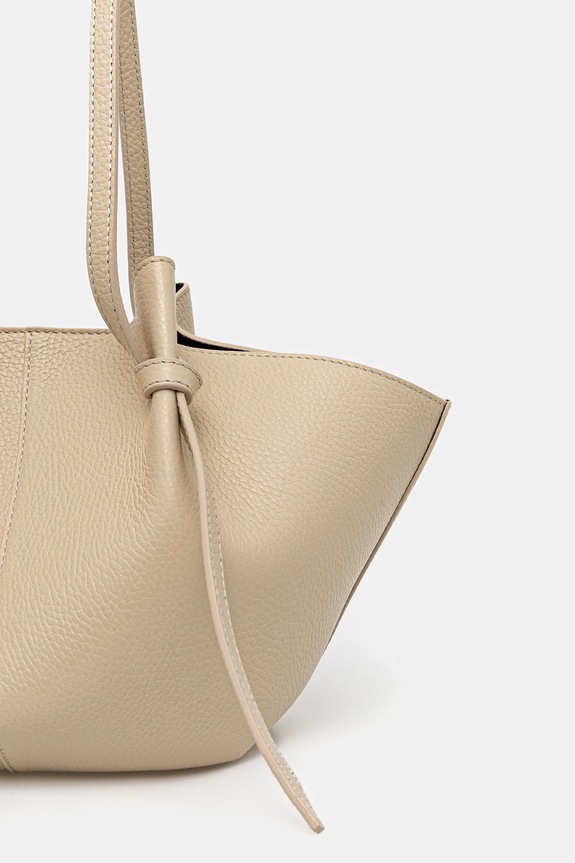 Usnjena torbica Yuzefi MOCHI bež YUZRS26.HB.MO.L066