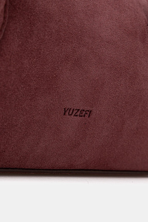 Τσάντα σουέτ Yuzefi OYSTER μπορντό YUZRS26.HB.OSM.S024