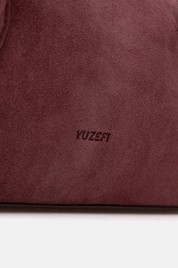 Τσάντα σουέτ Yuzefi OYSTER μπορντό YUZRS26.HB.OSM.S024