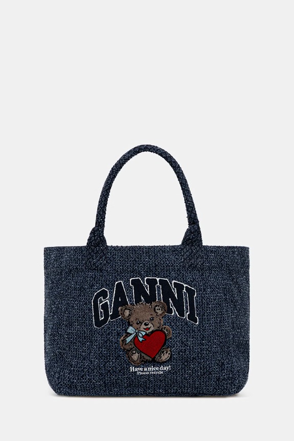 GANNI torebka tote damska niebieski B2110028