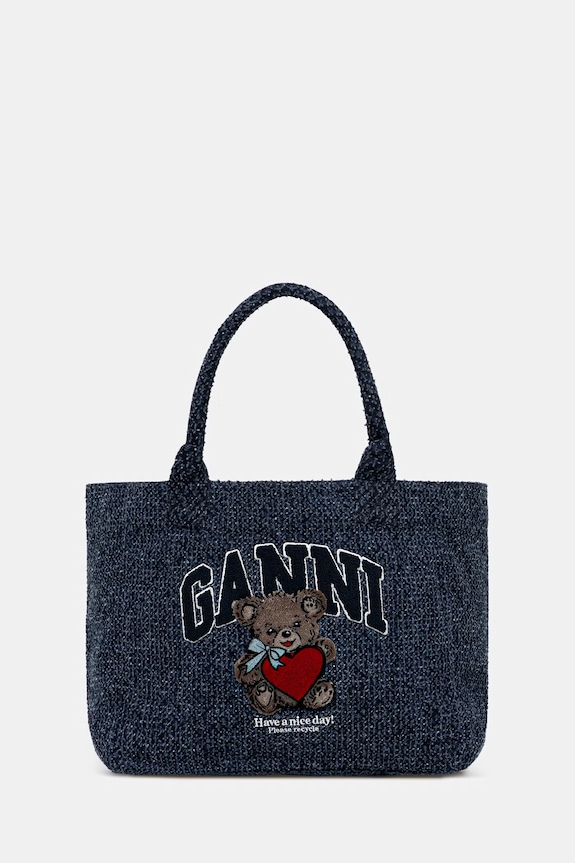 GANNI torebka tote damska niebieski B2110028