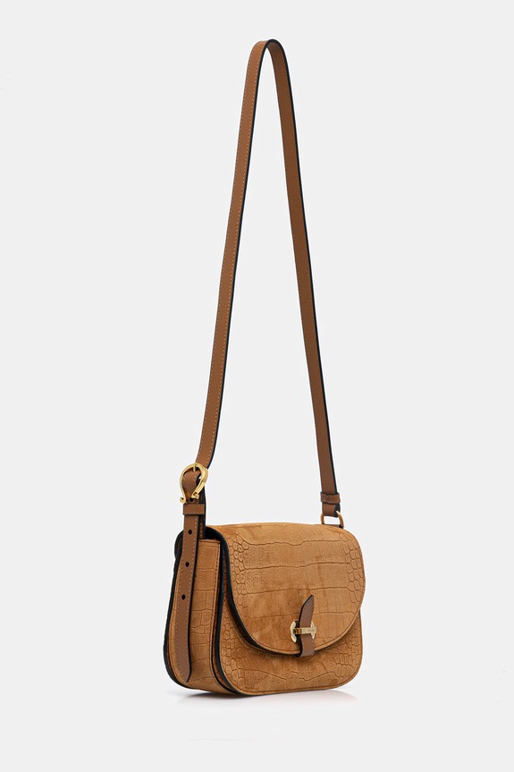 Τσάντα σουέτ Pollini PC4434PP1OQB1 καφέ SS26