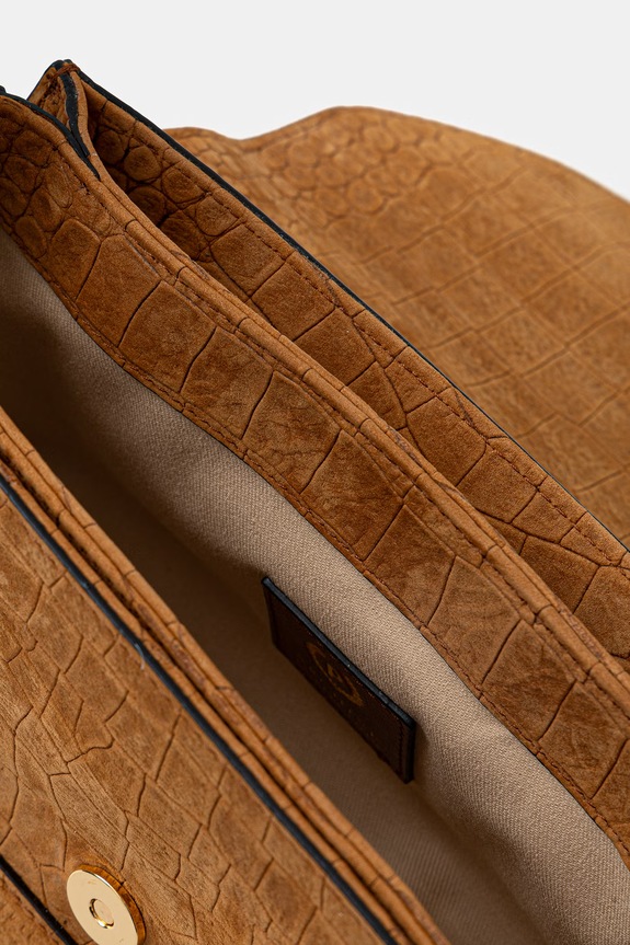 Τσάντα σουέτ Pollini PC4434PP1OQB1 καφέ