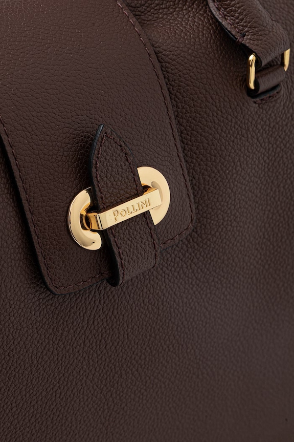 Δερμάτινη τσάντα Pollini καφέ PC4432PP1OQC0