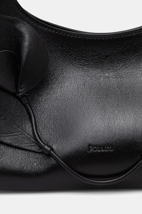 Pollini torebka hobo damska skórzana czarny PC4458PP0OQA1