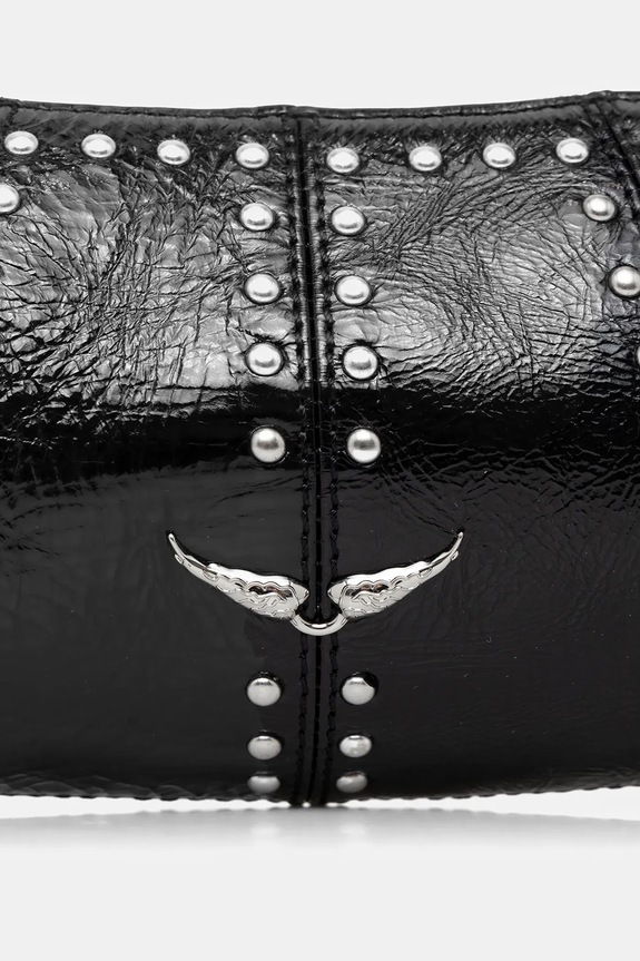 Kožená kabelka ZADIG&VOLTAIRE LE ROUDOUDOU STUDS čierna LWBA04177