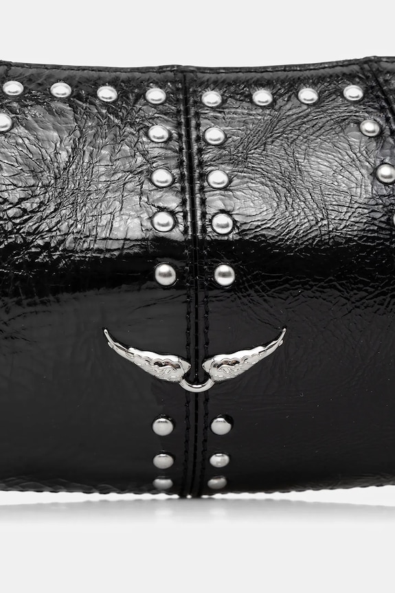 Kožená kabelka ZADIG&VOLTAIRE LE ROUDOUDOU STUDS čierna LWBA04177