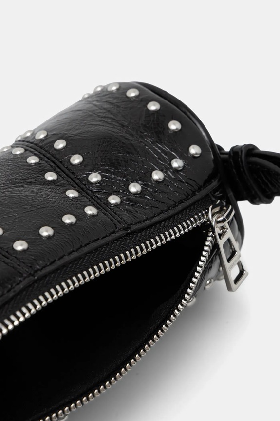 Kožená kabelka ZADIG&VOLTAIRE LE ROUDOUDOU STUDS LWBA04177 čierna