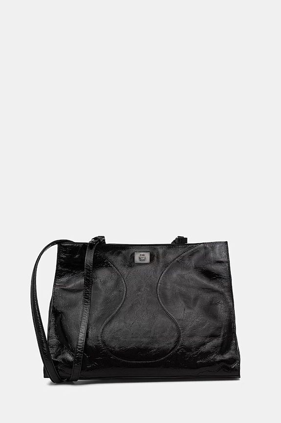 ZADIG&VOLTAIRE geantă de piele JACK VINTAGE PATENT uni negru LWBA04323