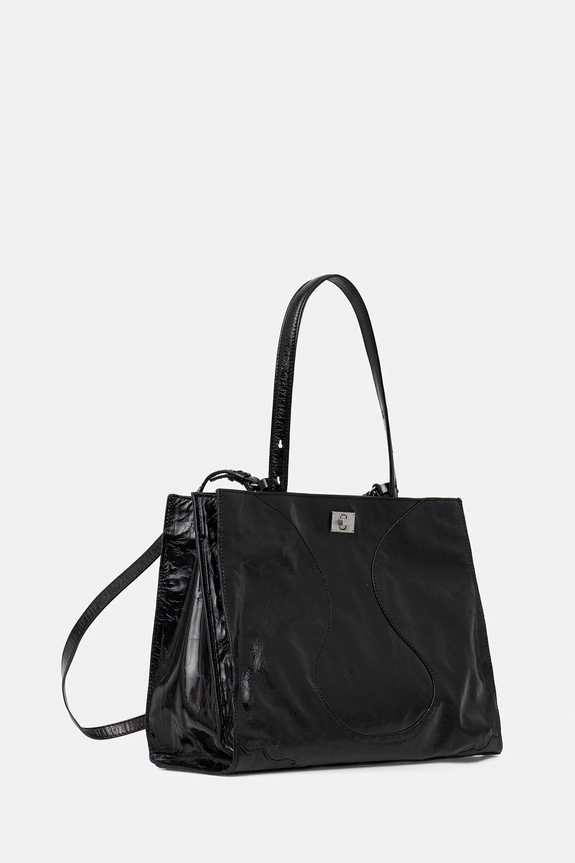 ZADIG&VOLTAIRE geantă de piele JACK VINTAGE PATENT LWBA04323 negru SS26