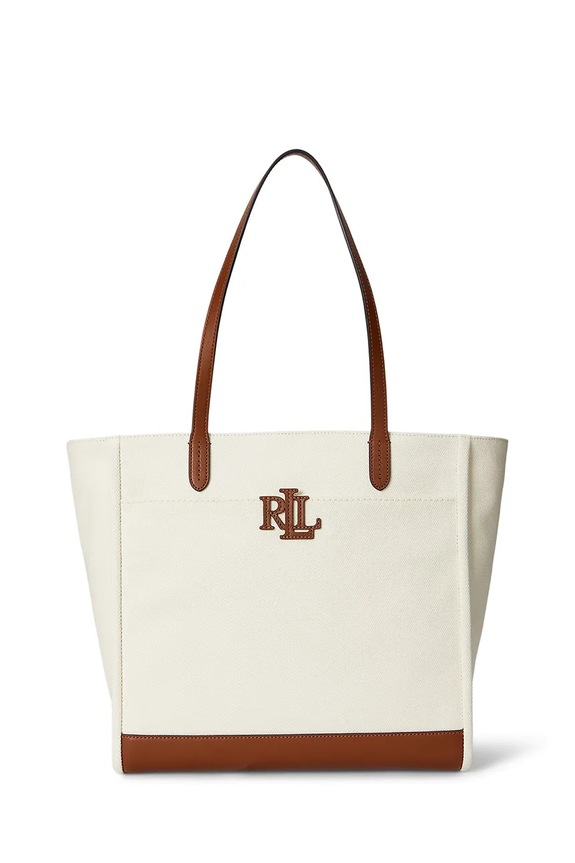 Lauren Ralph Lauren geantă de bumbac uni bej 431982234
