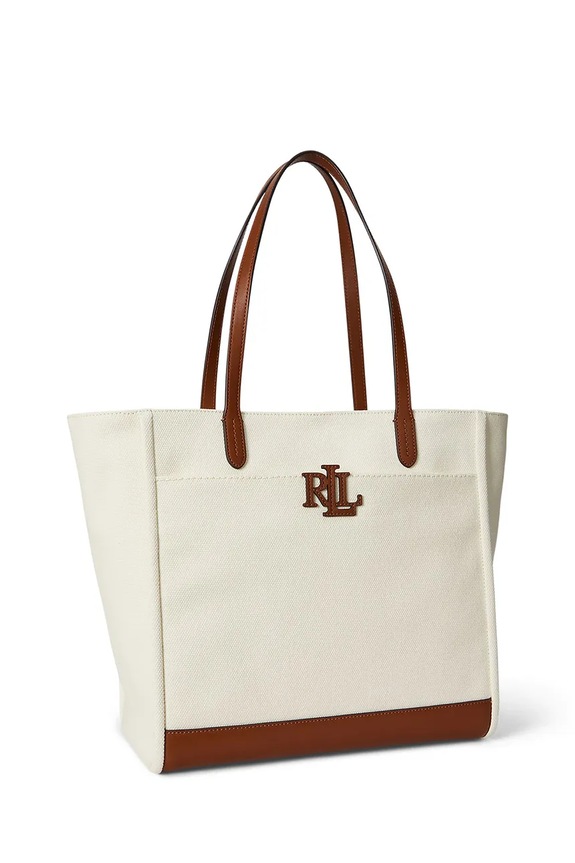 Accesorii Lauren Ralph Lauren geantă de bumbac 431982234 bej