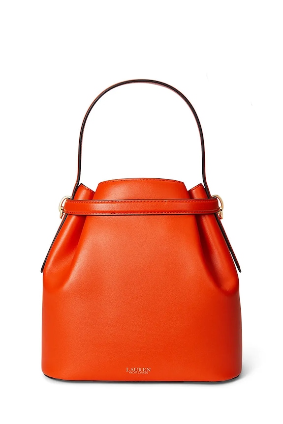 Kožená kabelka Lauren Ralph Lauren 431982787 oranžová SS26