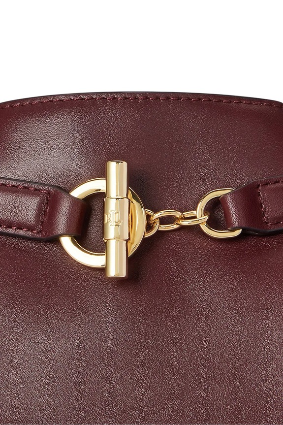 Lauren Ralph Lauren poșetă de piele 431982787 burgundia